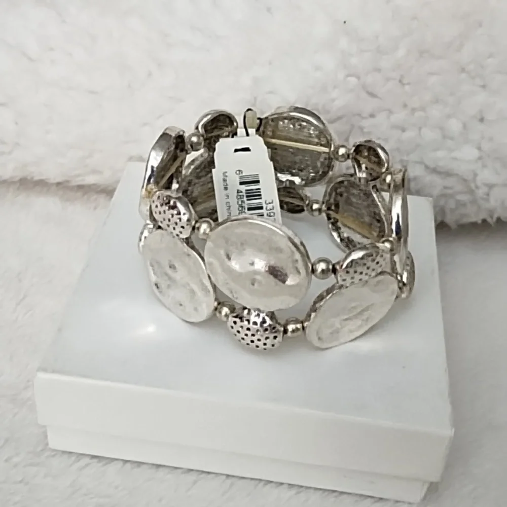 Silver stretch bracelet by East 5th - Picture 5 of 5